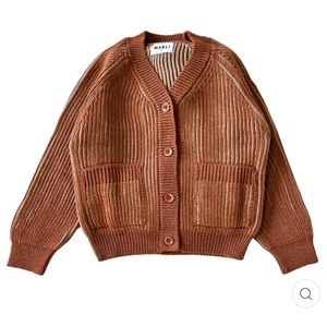 Mabli Putty Ribbed Cardigan